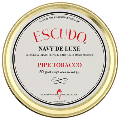 Lata de tabaco Escudo Navy Deluxe en mezcla Virginia Perique en presentación de monedas