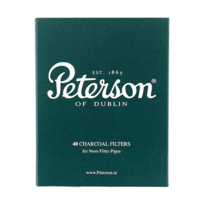 Filtros Peterson 9mm en paquete de 40 unidades, con carbón activado para suavizar el humo y reducir impurezas
