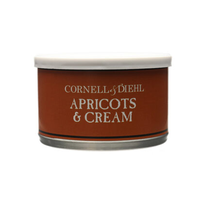 Tabaco Cornell & Diehl Apricots and Cream 2oz en lata, mezcla aromática premium con Cavendish negro y notas de albaricoque